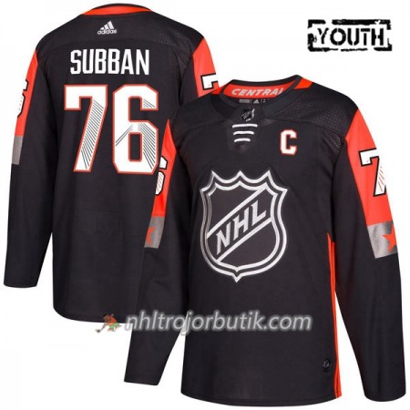 Barn Ishockey Nashville Predators Tröja Subban 76 2018 NHL All-Star Adidas Svart Authentic